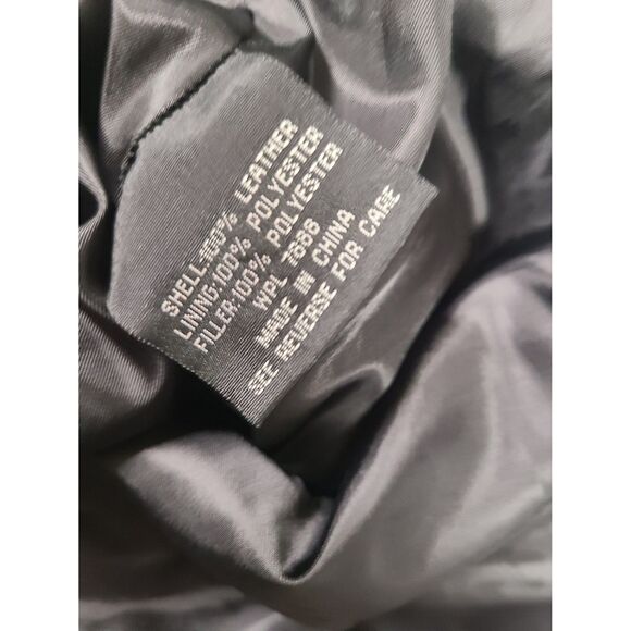 Vintage Anne Klein L Black Leather 90's inspired Coat Jacket Oversized Fit - Picture 4 of 7